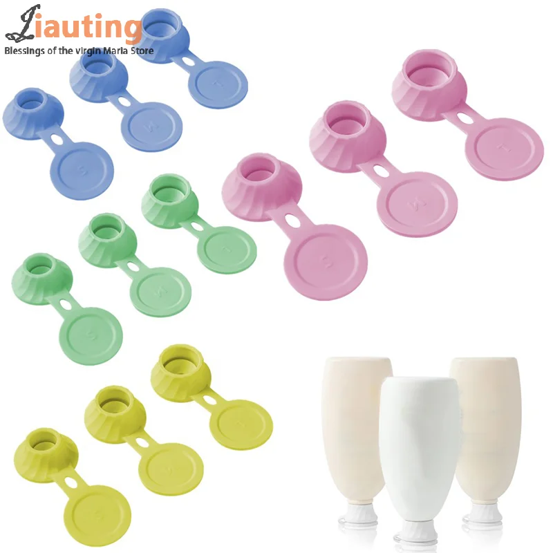 3pcs Colorful Inverted Bottle Cap Bottle Emptying Caps Kit Inverted Caps Flipping Bottle Set 3 Sizes Adapters Transfer Connector