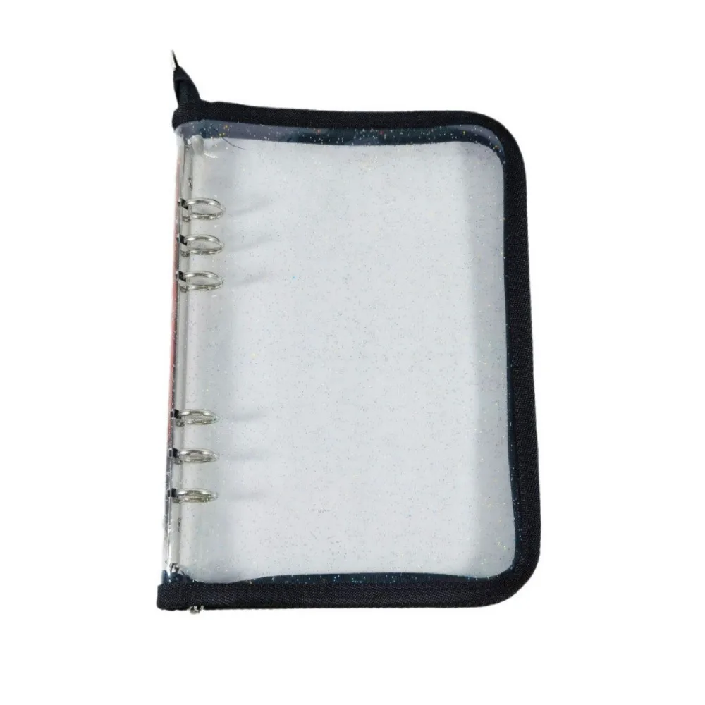 Reusable Loose-leaf Binder Cover Multi Pockets Zipper Closure A5 Sticker Collect Book Glitter Refill Transparent Photo Album