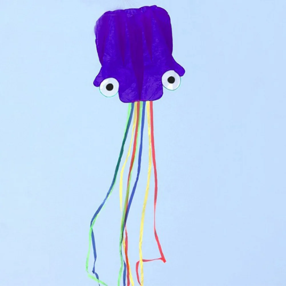 2 stuks zachte opblaasbare grote draagbare kinderen buiten lange vlieger 30M string oranje grote vlieger paars