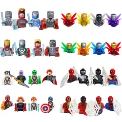 Marvel ATIONS End Mini Action Figures, Ironman, Zones em-Aranha, Wolverine, Heros, Tijolos, Brinquedos, Presentes