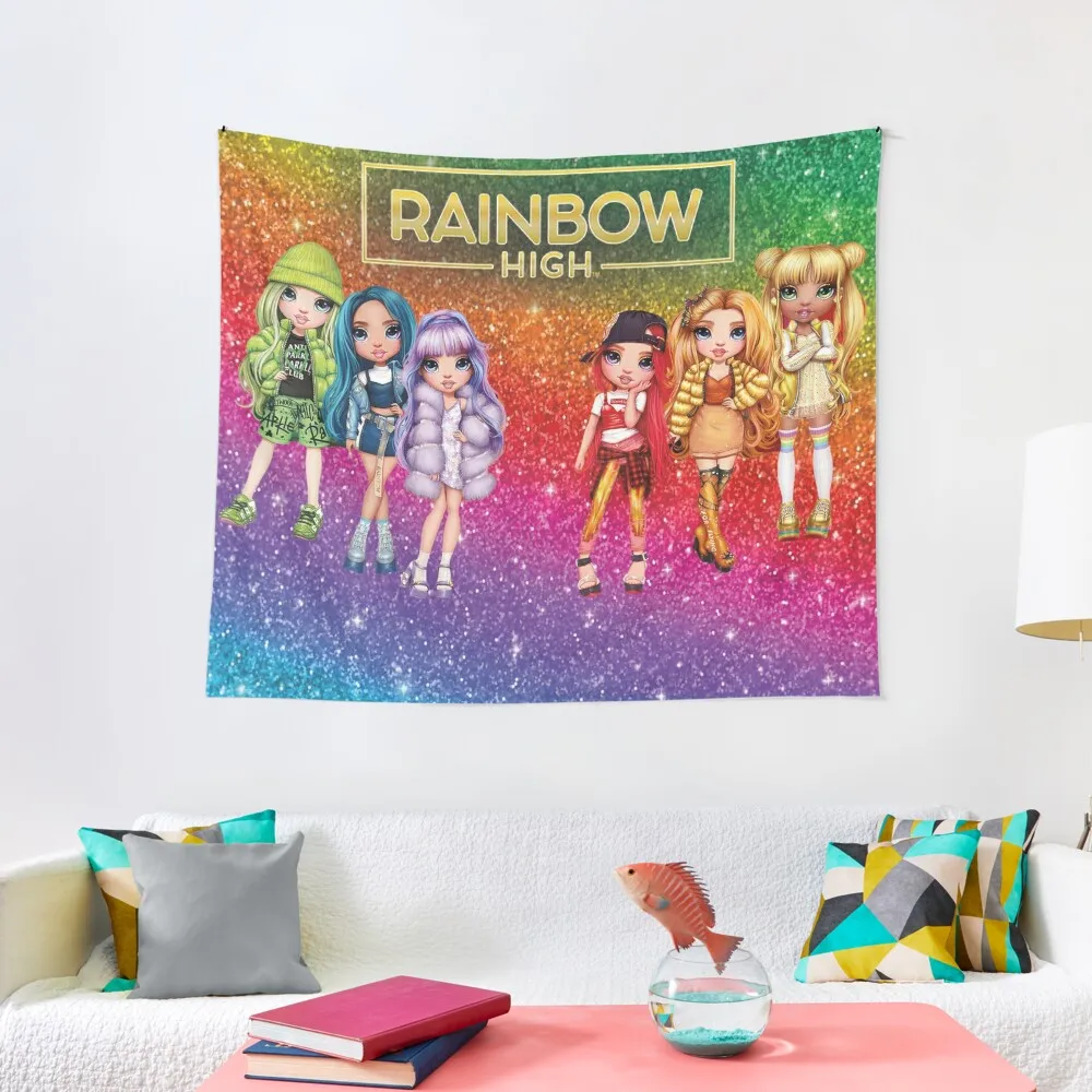 

Rainbow High Dolls Characters Tapestry Home Decoration Accessories Wall Carpet
