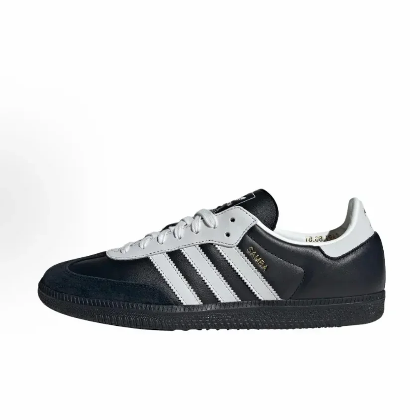 حذاء adidas Originals SAMBA OG للذكرى الـ 75 مريح ومتعدد الاستخدامات وخفيف الوزن وغير قابل للانزلاق باللون الأسود