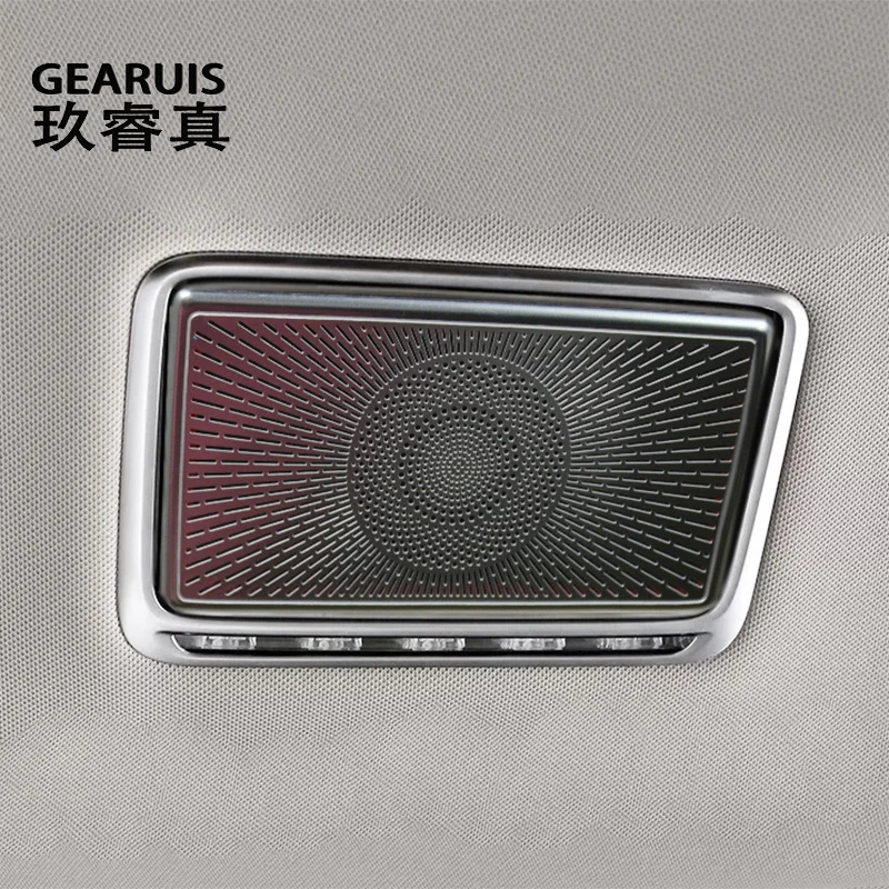 Car Rear Makeup Cosmetic mirror Audio Speaker cover For Mercedes Benz C Class W205 GLC X253 2015-2021 Interior Auto Accessories