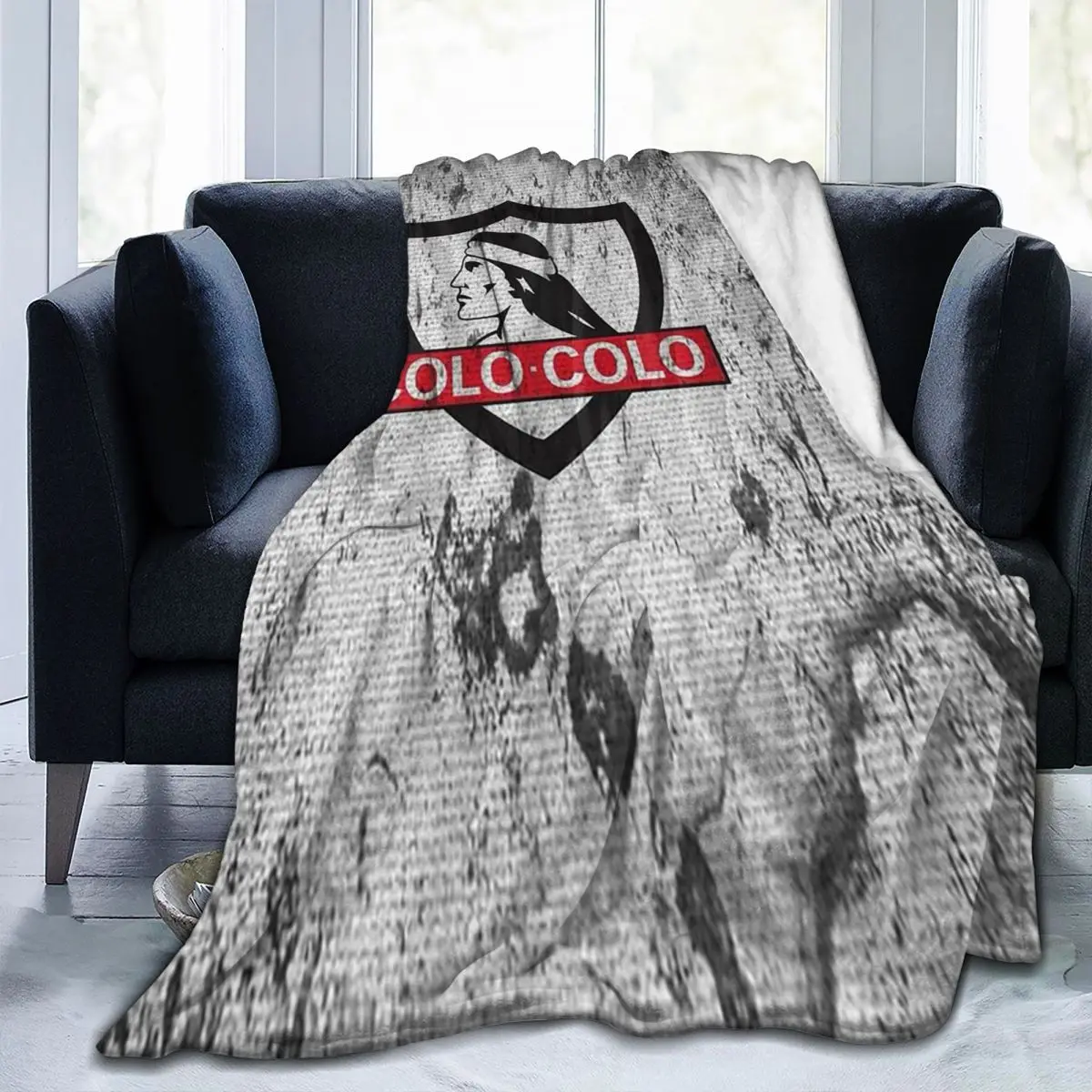 Manta dorada Colo-Colo Campeon DE Chile, manta DE franela para sofá, súper suave para el hogar, dormitorio, oficina, colcha