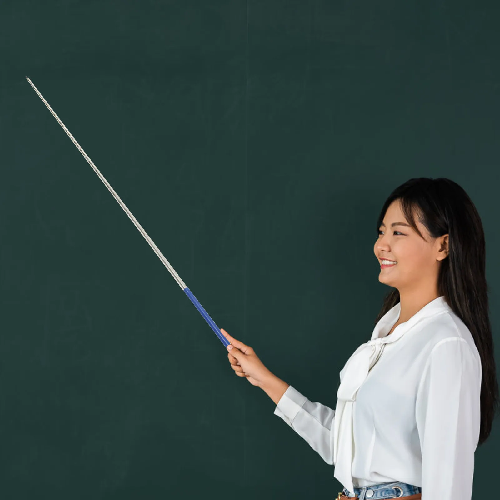 Portable Expandable Stainless Steel Teacher Pointer Handheld Teaching Pointer Classroom Whiteboard Tool Handheld Presenters