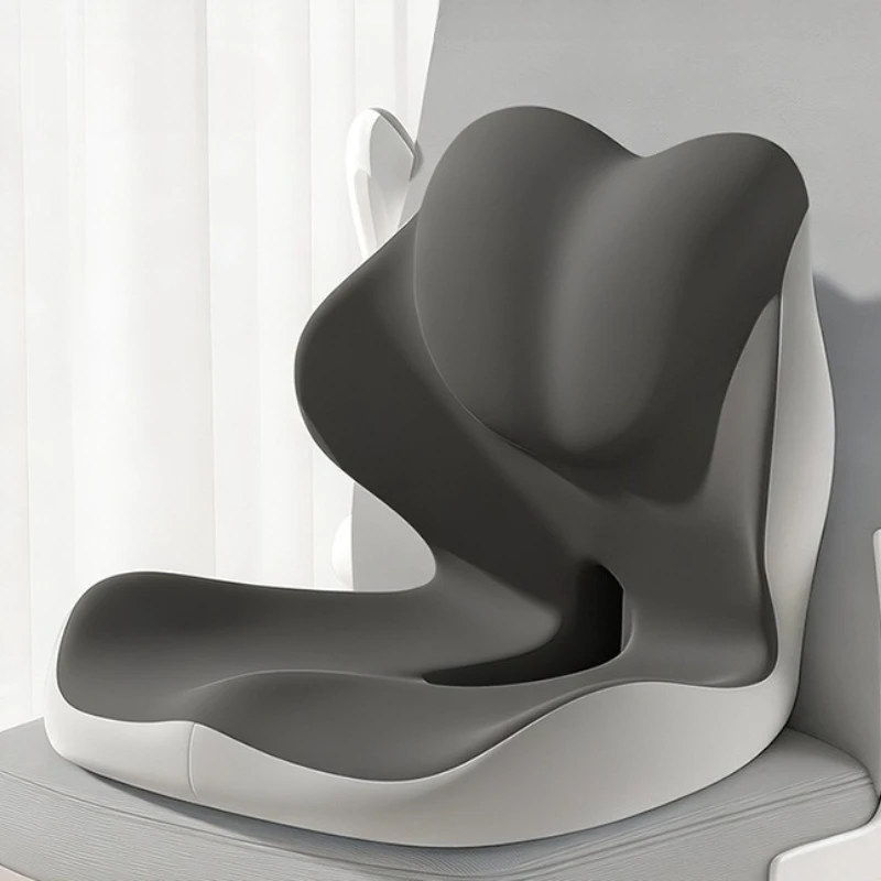Office Lumbar Support Cushion, Memory Foam Seat Cushion with Integrated Backrest, Seat Cushion for Prolonged Sitting