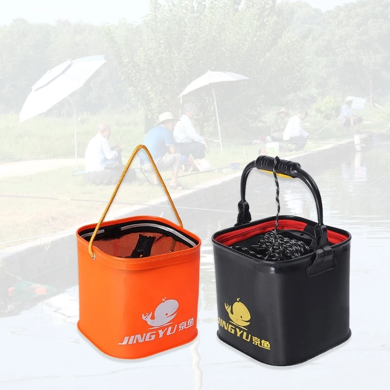 Collapsible Bucket Folding Fishing Bucket Fishing Accessories for Fishing Hiking