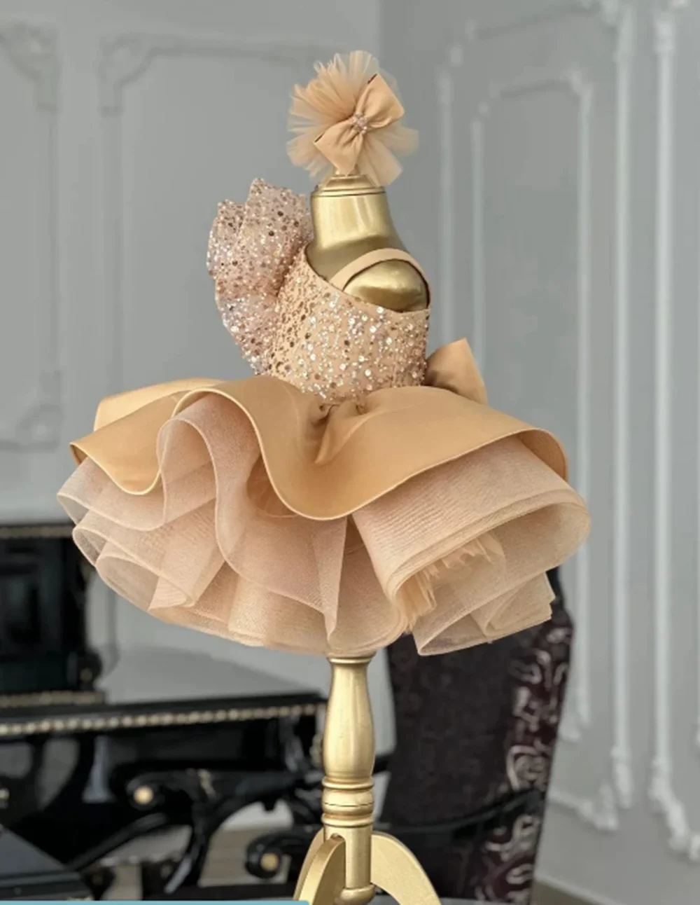 

Flower Girl Dresses for Wedding Long Appliques Tulle Party Pageant Dress