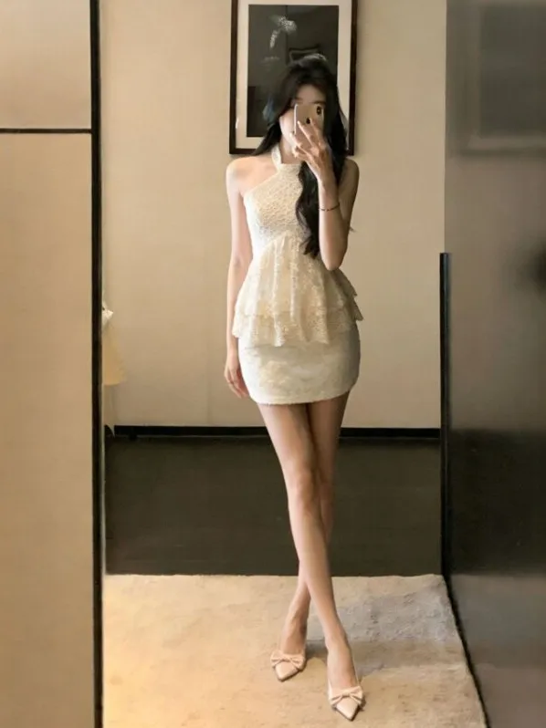 

Gentle Wind Unique Super Beautiful Two-Piece Set Wrap Body Half Skirt Youthful Summer Collection Comfortable Fashionable Wome...