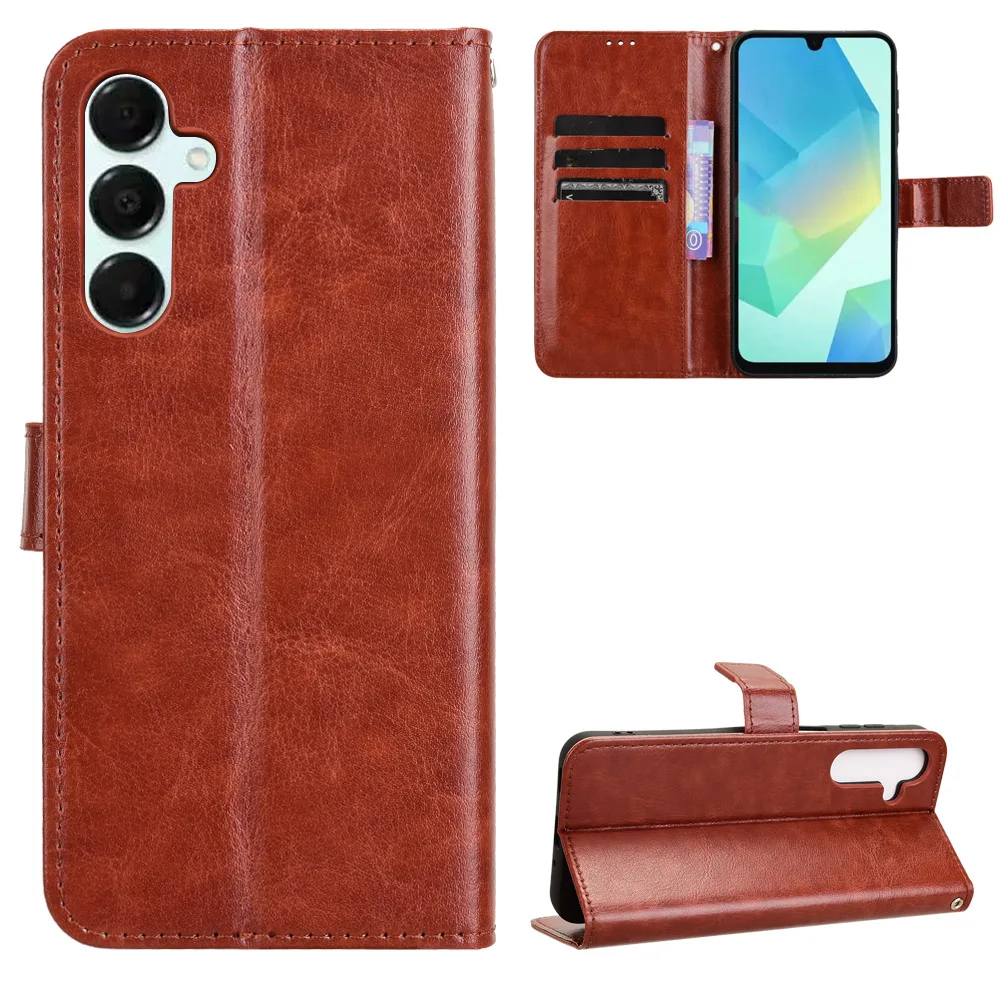 For Samsung Galaxy A16 5G Luxury Leather Flip Wallet Phone Case SM-A166B SM-A166E SM-A166M Case Stand Function Card Holder