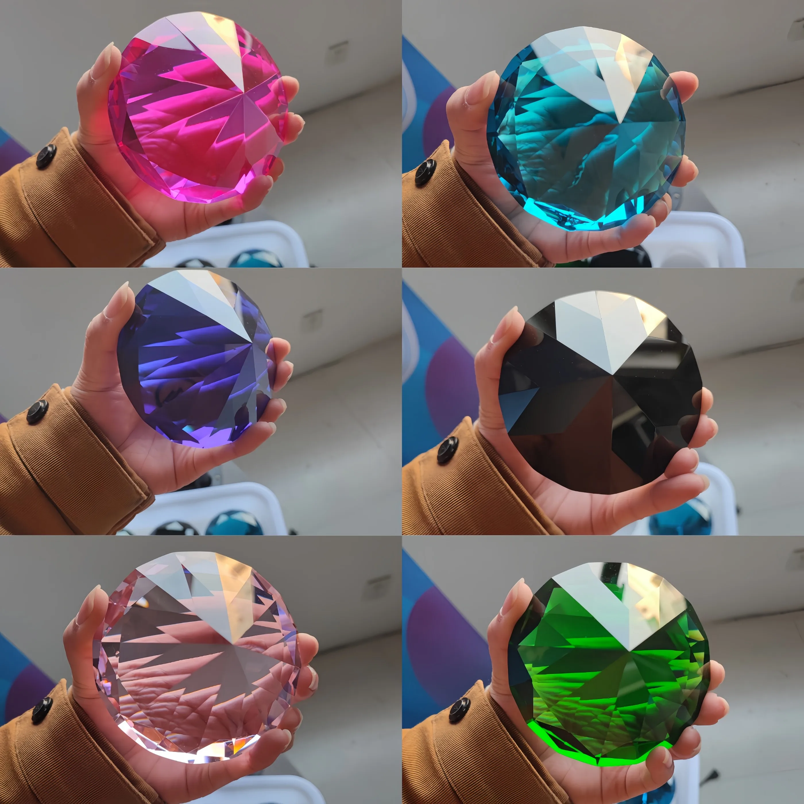100mm (3.9 Inch) Crystal Diamond Paperweight - Nail Art Display Prop, Wedding Favor, Christmas Home Decor Centerpiece