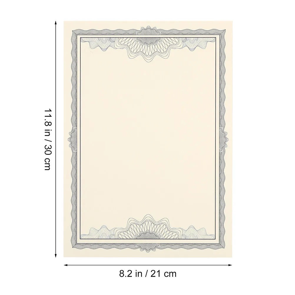 8Pcs Blank Certificate Paper Inner Sheets Graduate Diploma Printable Award Paper Smooth Writing for School Academic Ceremony