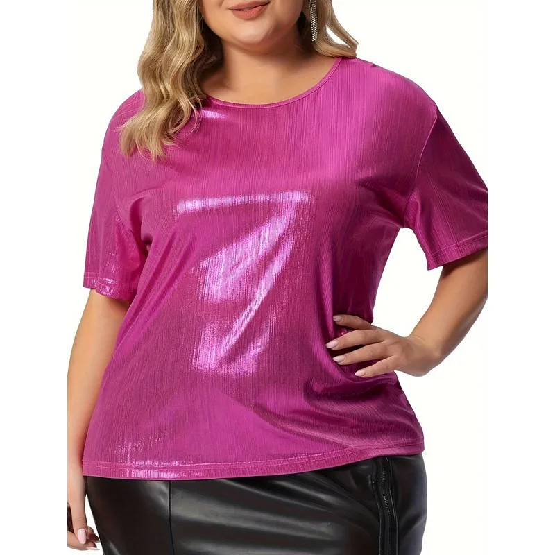 Damskie letnie topy duże koszulki Sexy Vintage t-shirty z krótkim rękawem luźne casualowe koszulki Boho w dużych rozmiarach