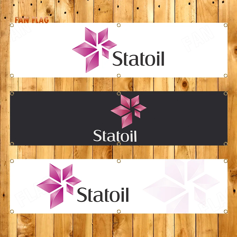 

60X240cm Statoils Oil Banner Gasoline Flag Banners Motor Racing Car Engine Oil Garage Car Tapestry Flag Garage Outdoor Decor