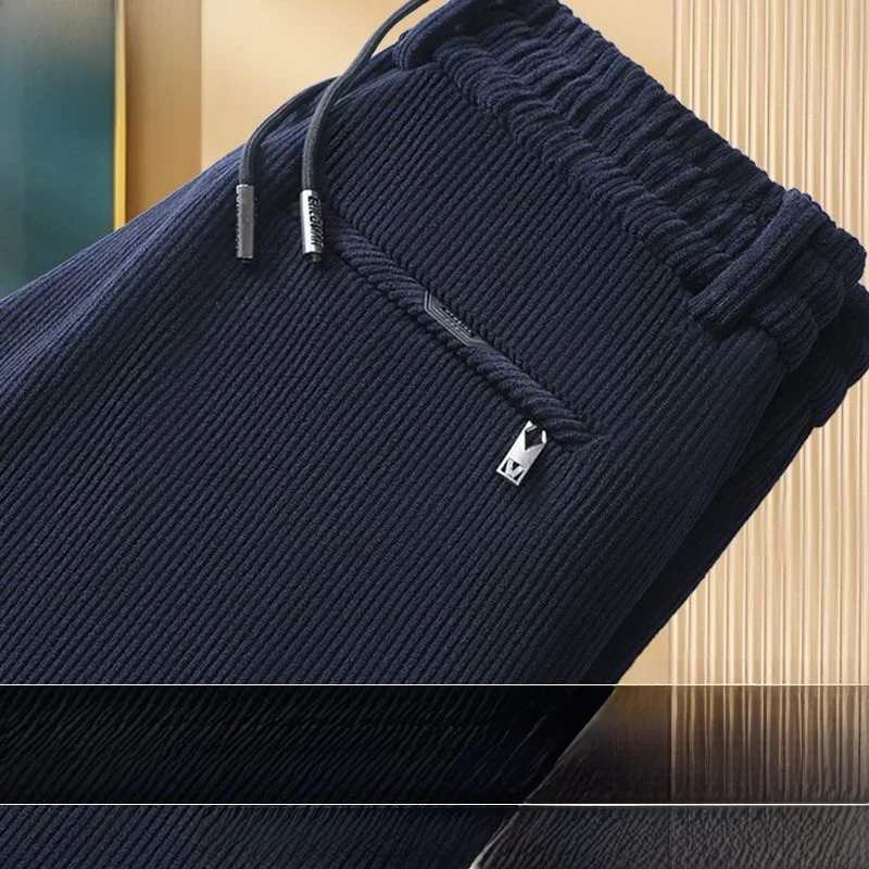 

Мужские вельветовые брюки прямого кроя со средней посадкой, повседневные, городские, модные, зимние, утепленные, с низкой эластичностью, для бизнеса и работы