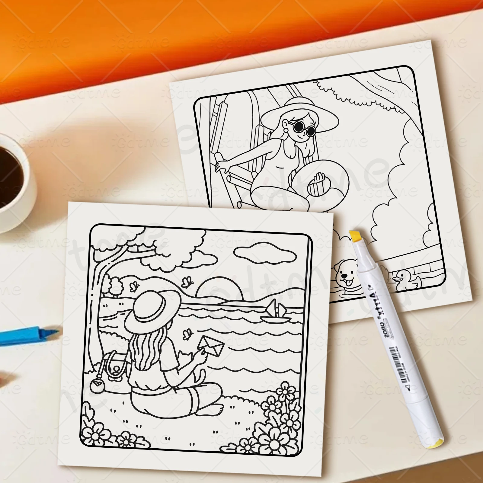 COZY CIRL VIBES Coloring Book for Adults Featuring Cute Cozy Daily Activities for Relaxation (Cozy Spaces Coloring) image 6