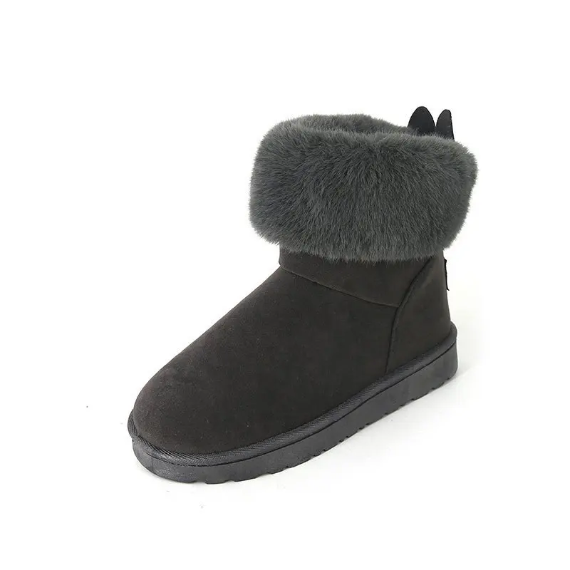 Snow Boots Women 2023 New Winter Korean Version Fashion Versatile Cute Rabbit Ear Short Boots