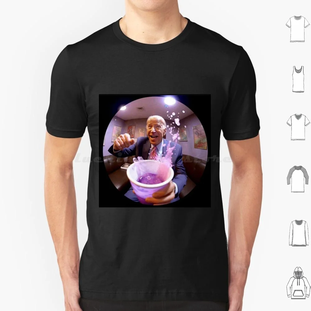 Joe Biden Sippin Lean T Shirt Cotton Men Women DIY Print Cursed Cursed Image Meme Memes Dank Meme Dank Memes Comedy Humor Funny