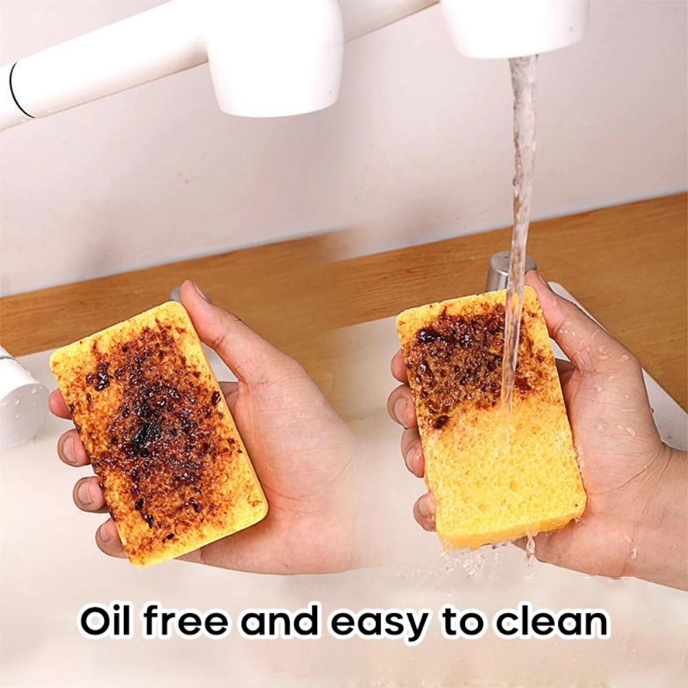 Wood Pulp Sponge Innovative Convenient Eco-friendly Durable Versatile Kitchen Dish Cleaner Accessory Kitchen Accessory Reusable