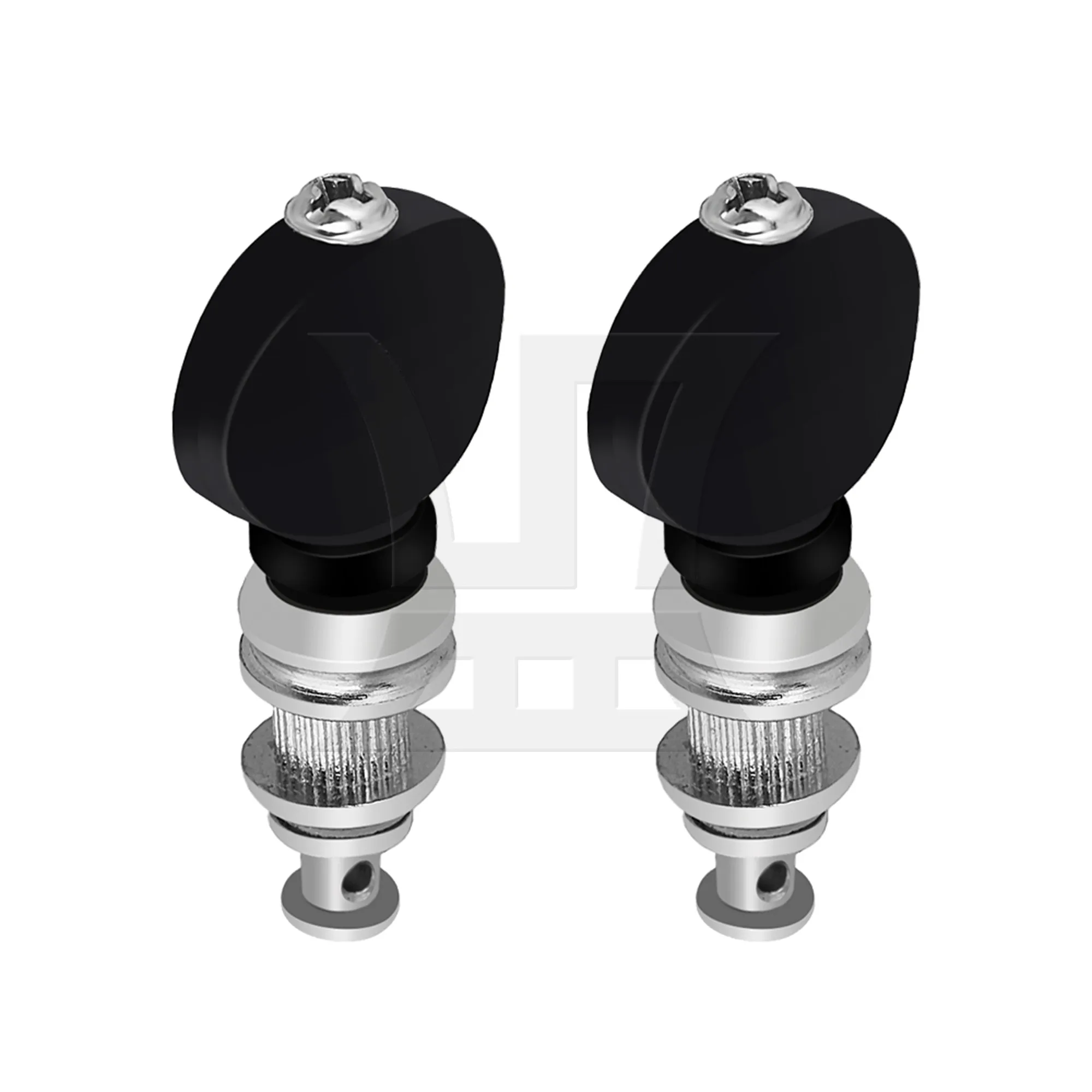 Yibuy 100pcs Black Ukulele Strings Tuning Pegs Assist in Calibrating Pitch Better Playing Effect