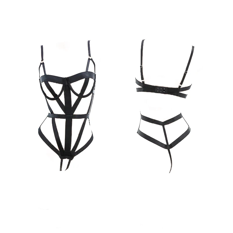 

Women's Bodysuit Sexy Nightclub Splicing Strap Versatile Bundle Tight Jumpsuit