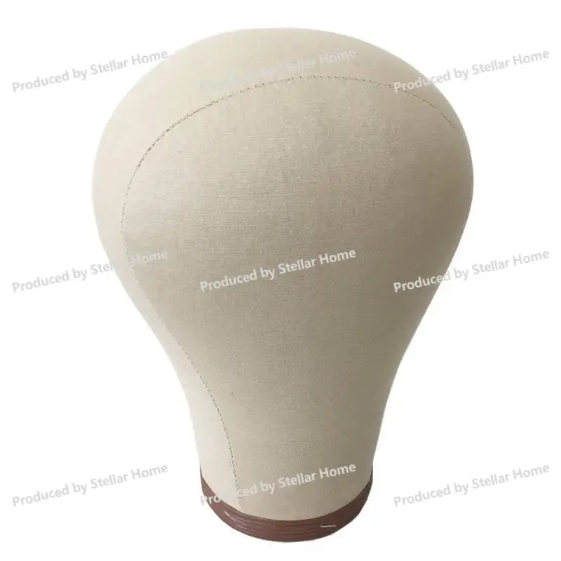 Soft Wood Mannequin Head Canvas Head Dummy Wood Chip Head Model Cork Wrapped Soft Mannequin Wooden Wedge