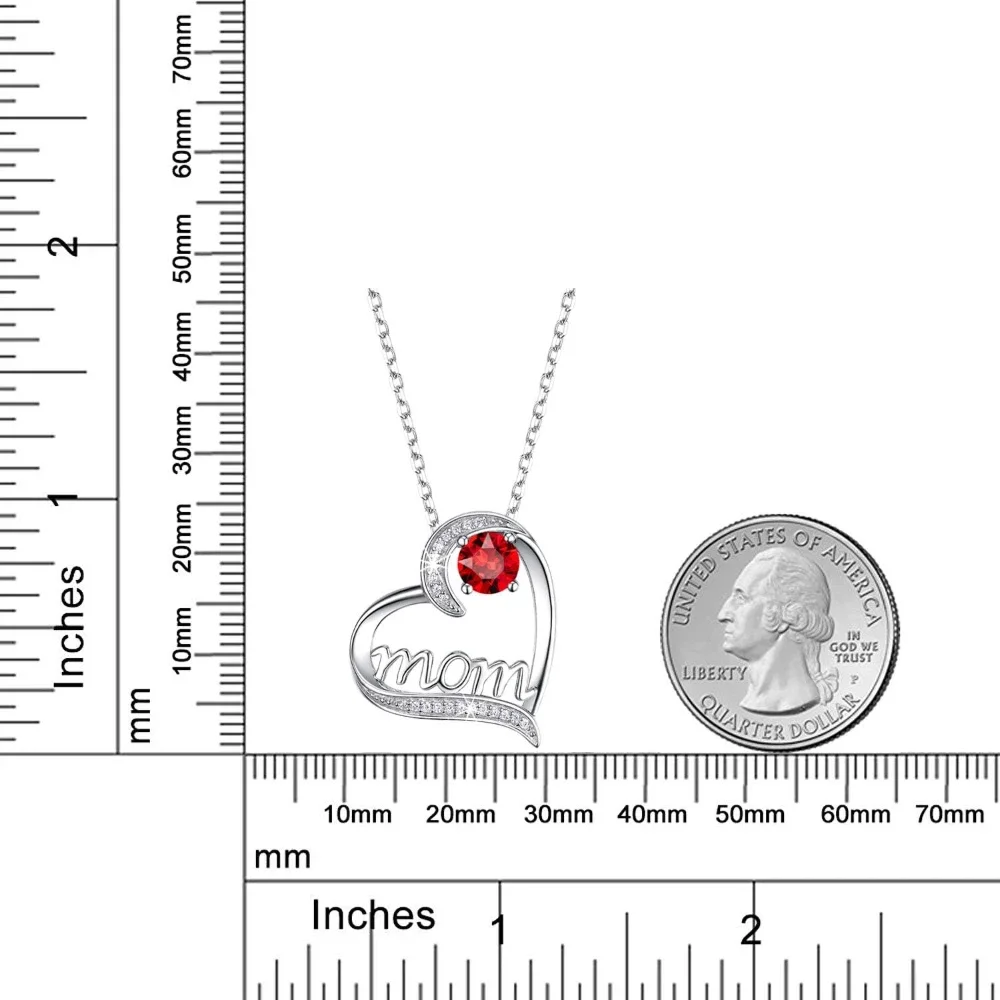 قلادة من الفضة الإسترليني عيار 925، هدايا عيد ميلاد للنساء، قلادة أحجار الميلاد، مجوهرات توباز لقلادة قلادة قلب الحب