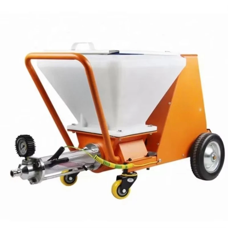 Mortar Spraying Pump Industrial Grade Sprayer Large Capacity Hopper for Uninterrupted Plastering Customized Hopper Size