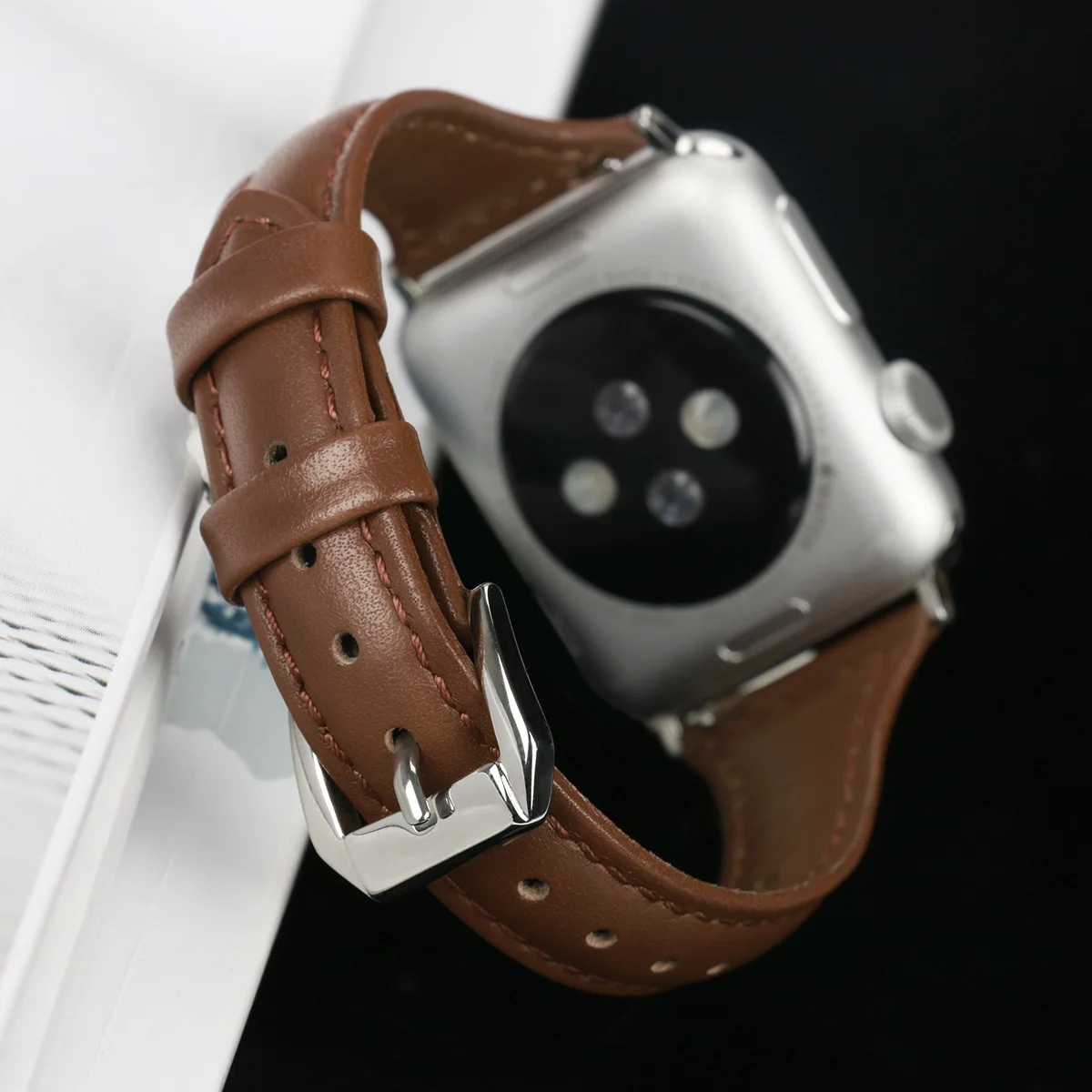 

Leather Strap For Apple watch band Ultra/2 10 42mm 46mm 9 8 7 6 5 4 SE Small bracelet Belt iWatch 49mm 45mm 41mm 40mm 44mm 42mm