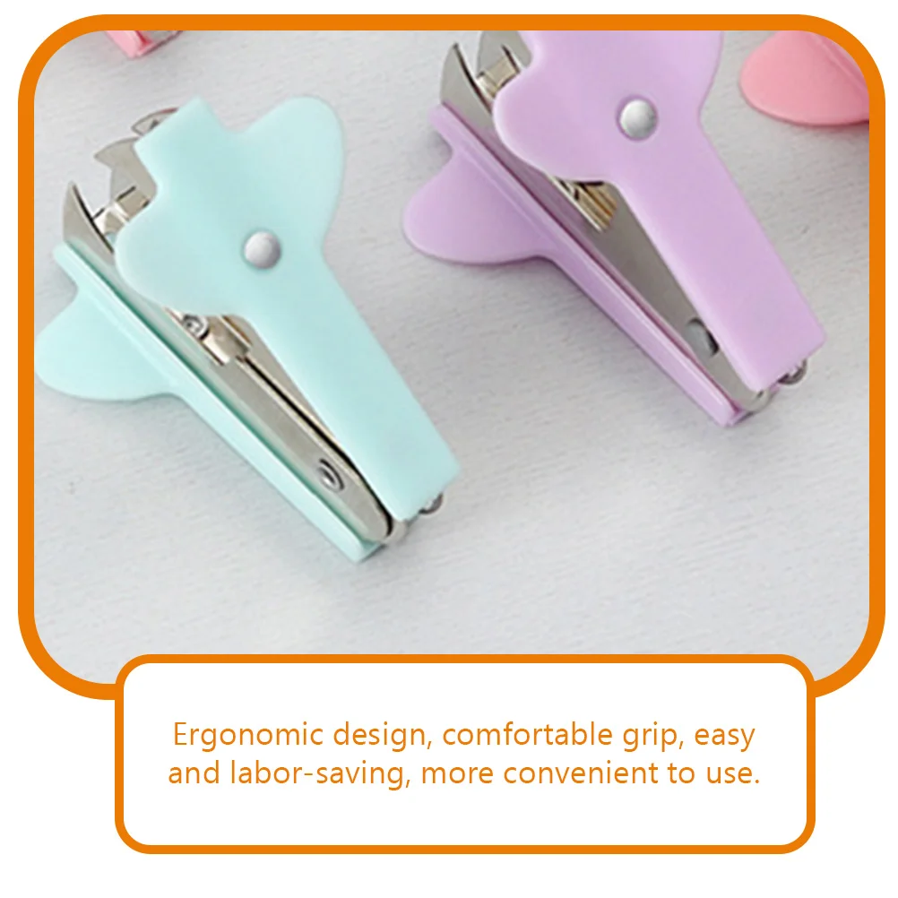 4 Pcs Macaron Color Staple Remover Heavy Duty Puller Office Supply Ergonomic Design Portable Easy Use PP Aluminum