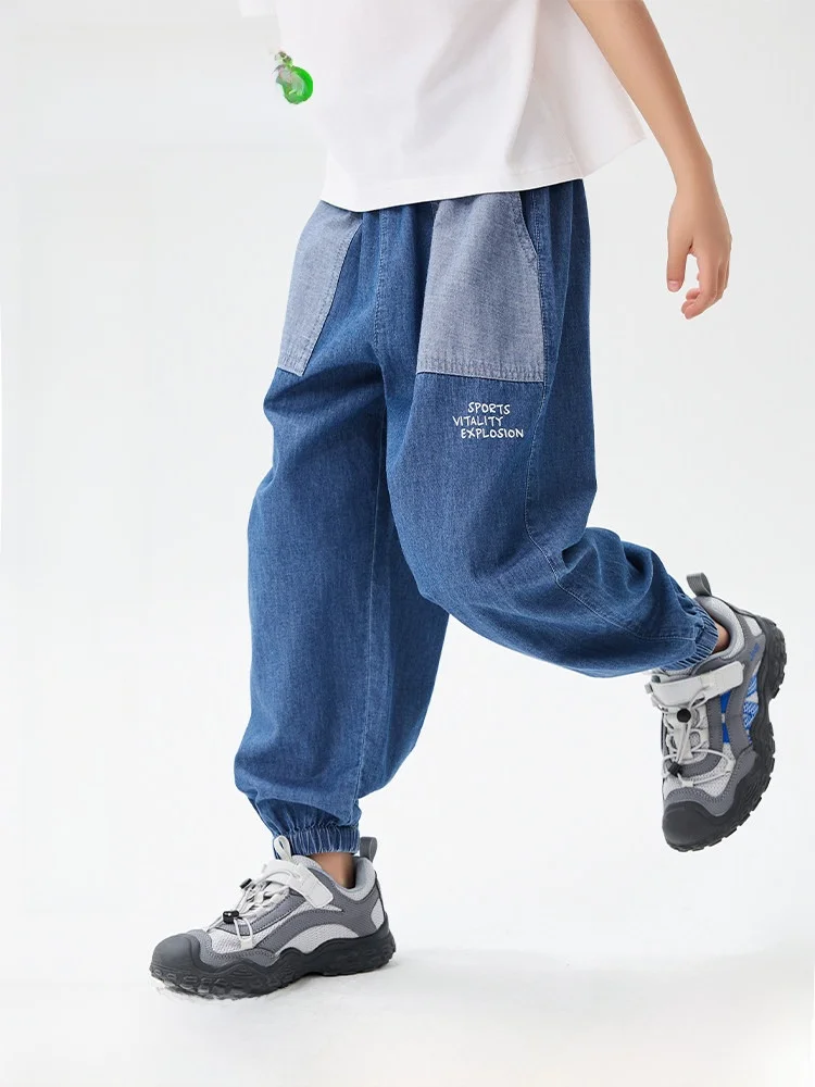 ebaer-children's-mosquito-resistant-jeans-lightweight-casual-pants-for-boys-and-girls-summer-fashionable-cotton-knitted-shorts