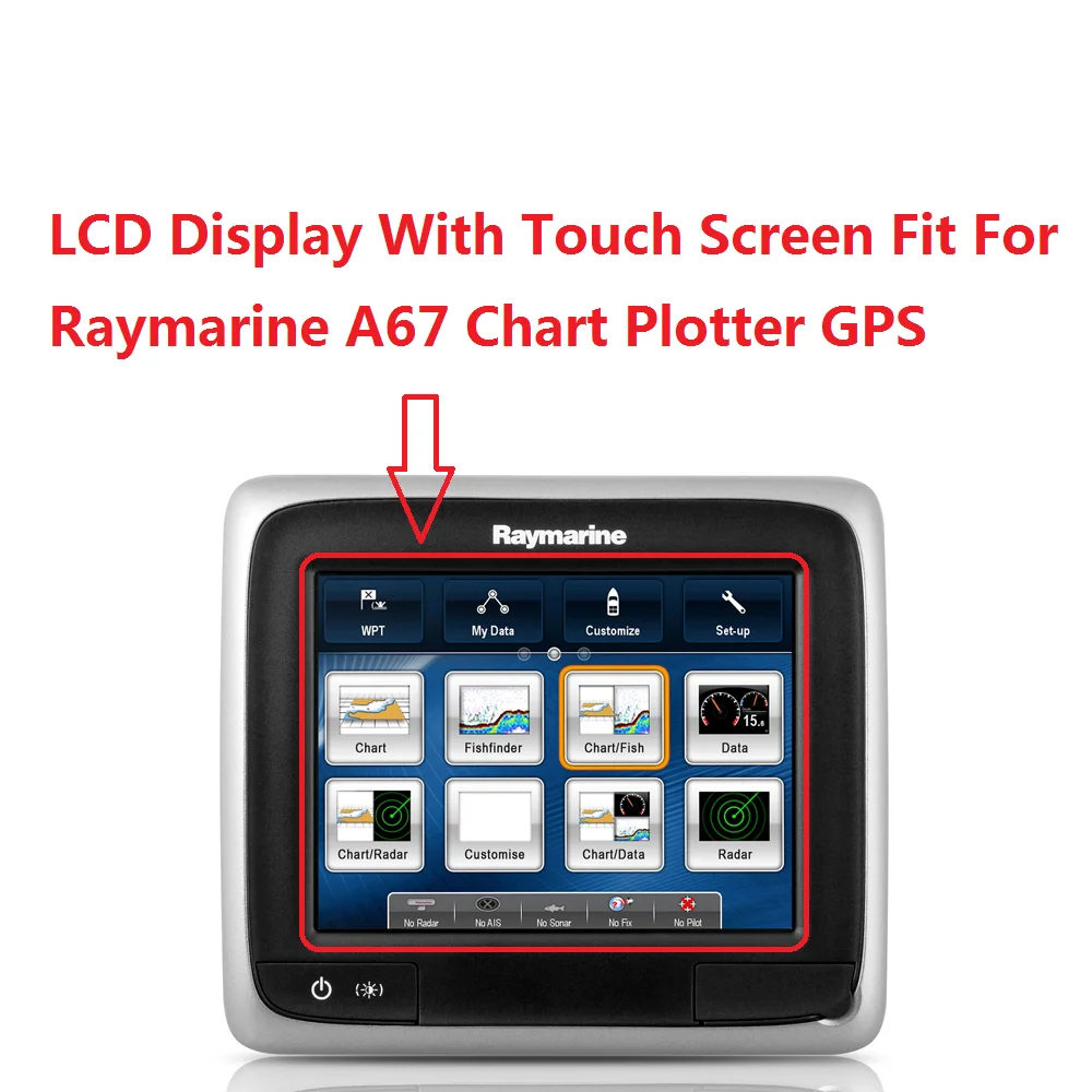 LCD com tela de toque adequada para tela de exibição GPS do plotter gráfico Raymarine A67