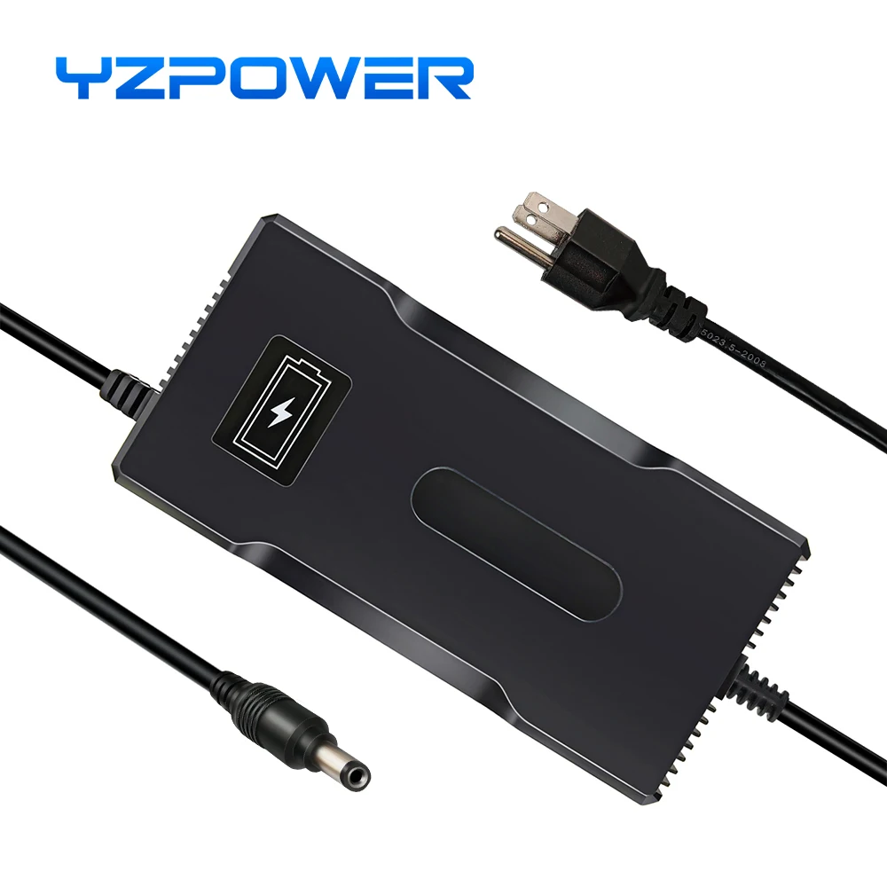 YZPOWER 84V 3.5A lithium battery charger 20S 72V charger input 110-240Vac lithium battery pack universal with cooling fan