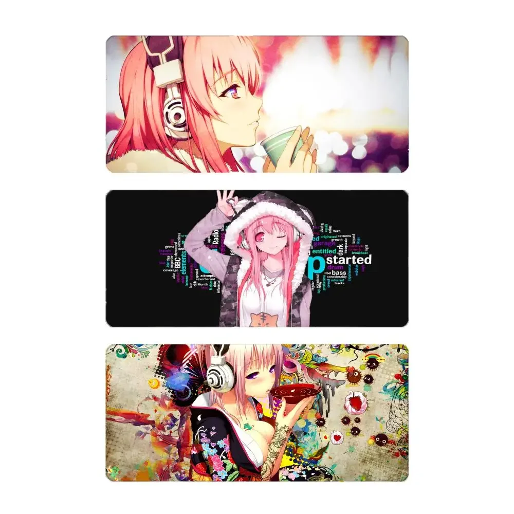 character cute S-Super Sonico Mouse Pad Mousepad Large Gaming LockEdge Thickened PC Table Desk Mat