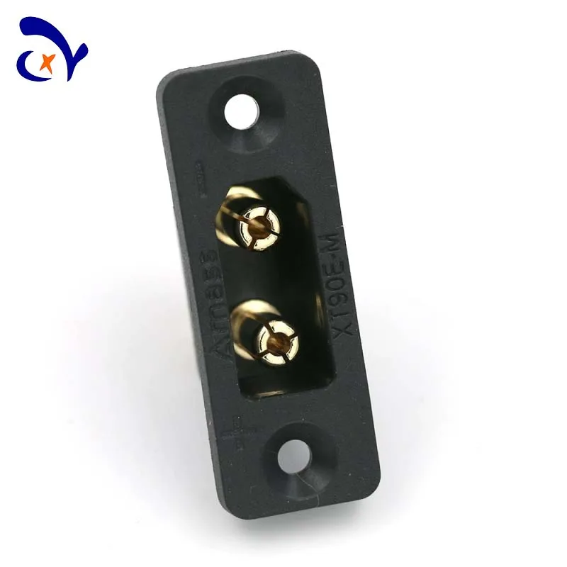 1PCS Amass XT90E-Male High Current 2PIN Solder Wire Plug，Suitable For Panel Mounting