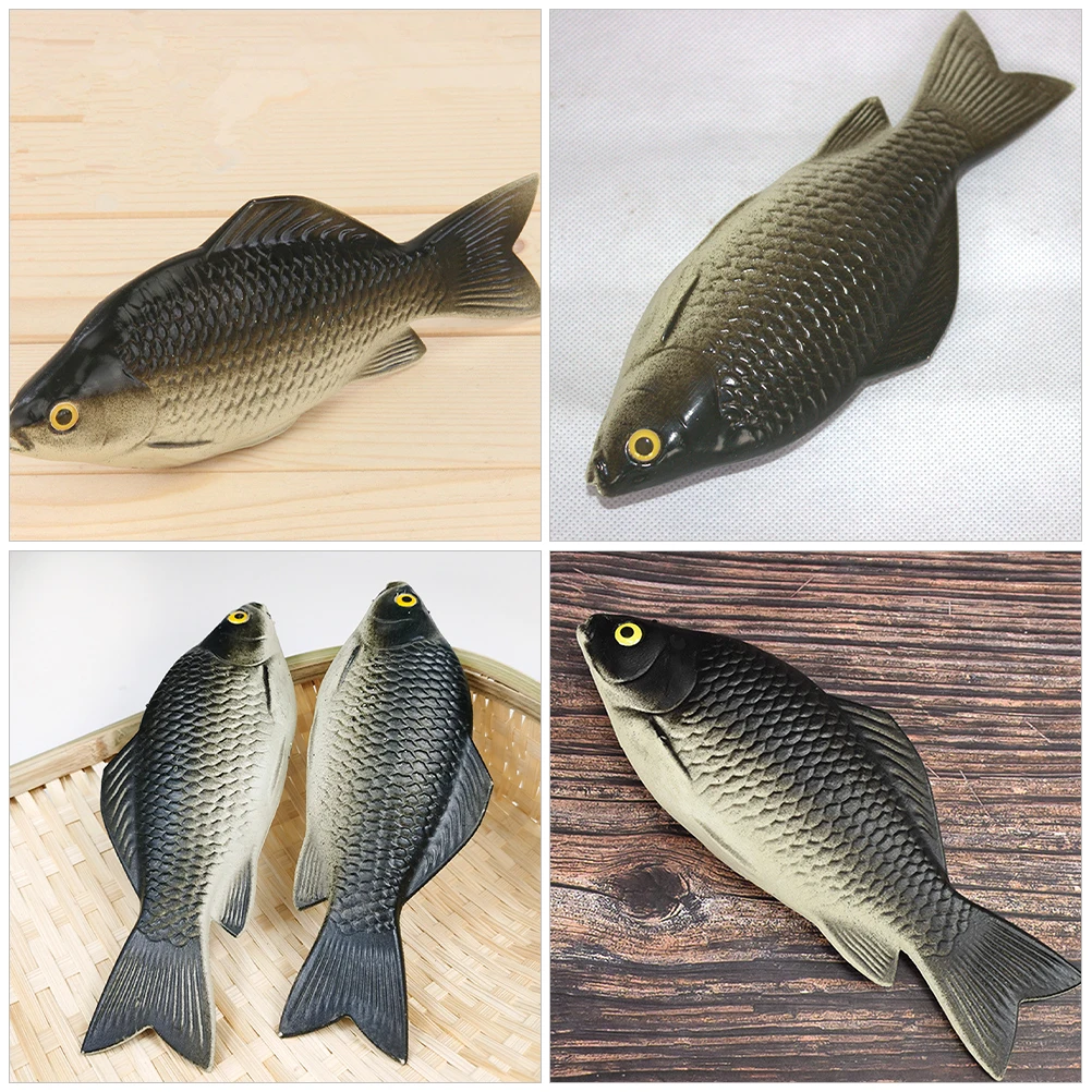 

4pcs Simulated Black Fish Model Decoration for Tank Aquarium Toys Figurine Realistic Plastic Fish Adornment Gifts