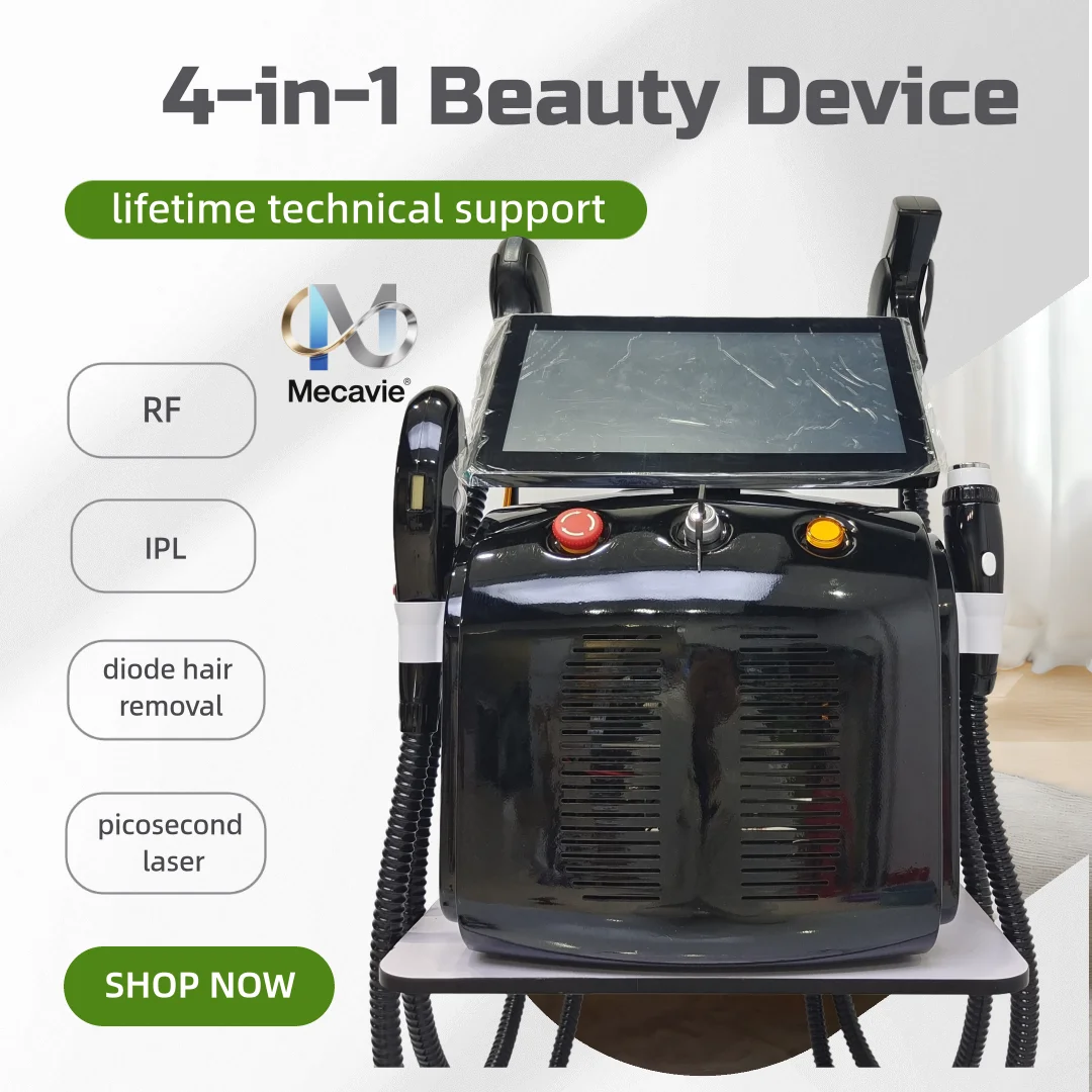 

4-in-1 IPL Diode Laser RF Pico Skin Care Device: Permanent Facial Hair Removal Acne Treatment Wrinkle Removal CE Certified Sale