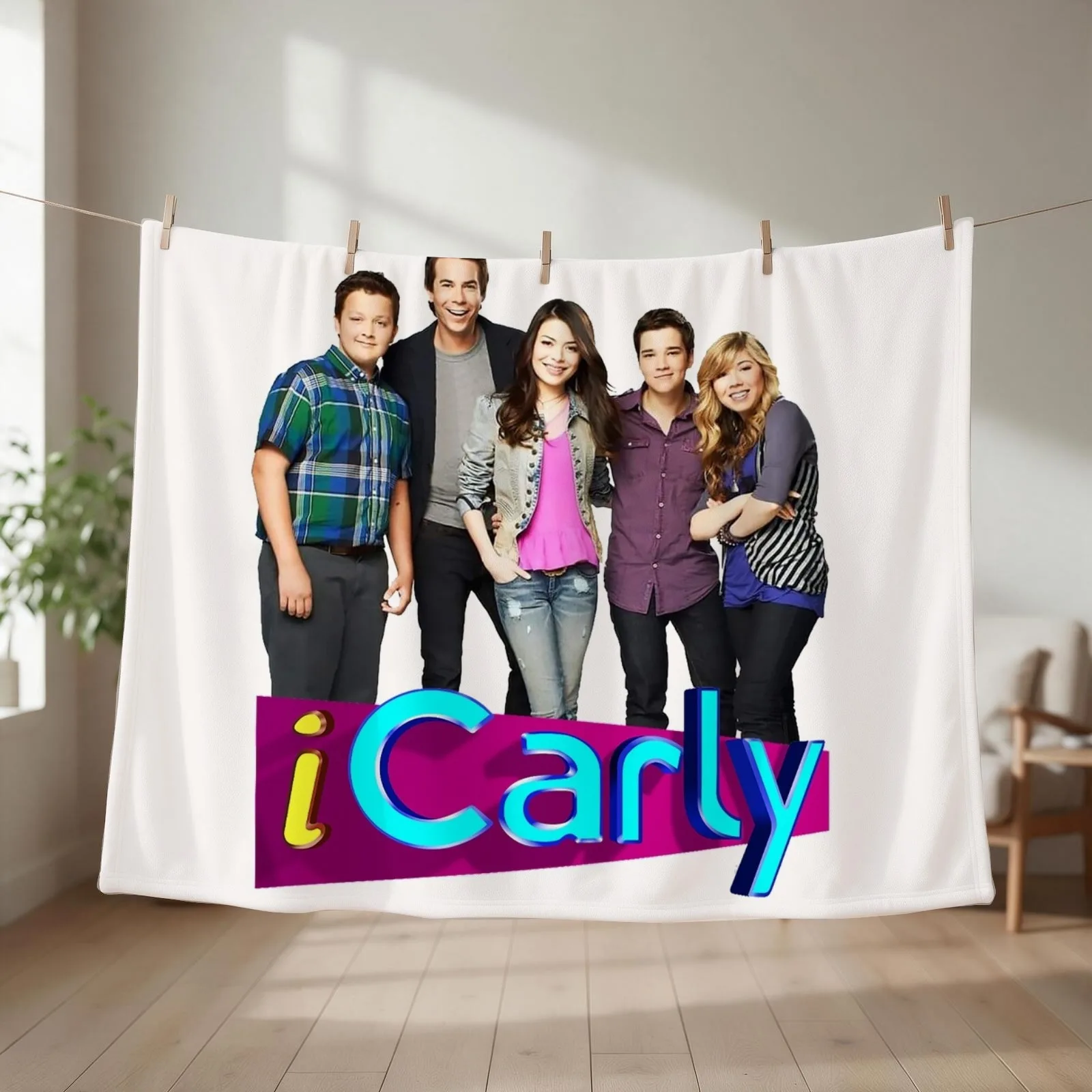 ICarly Nice friends Throw Blanket couch cozy soft plush fuzzy picnic outdoor blanket