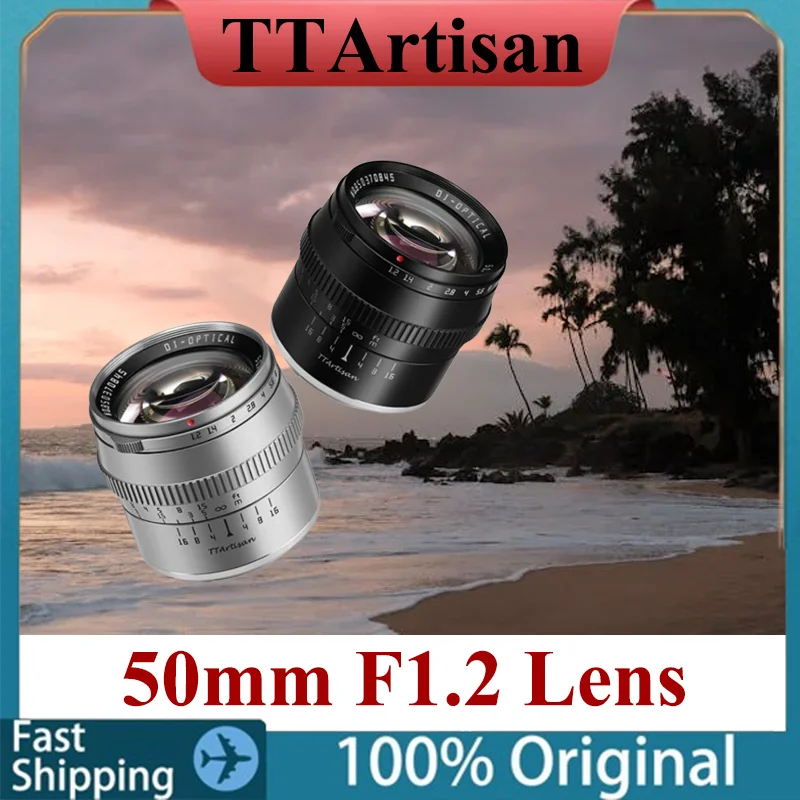 TTArtisan 50mm F1.2 lente de gran apertura MF retrato paisaje lente para personalizado Fuji X Sony E Nikon Z Canon RF EF M43 L montaje