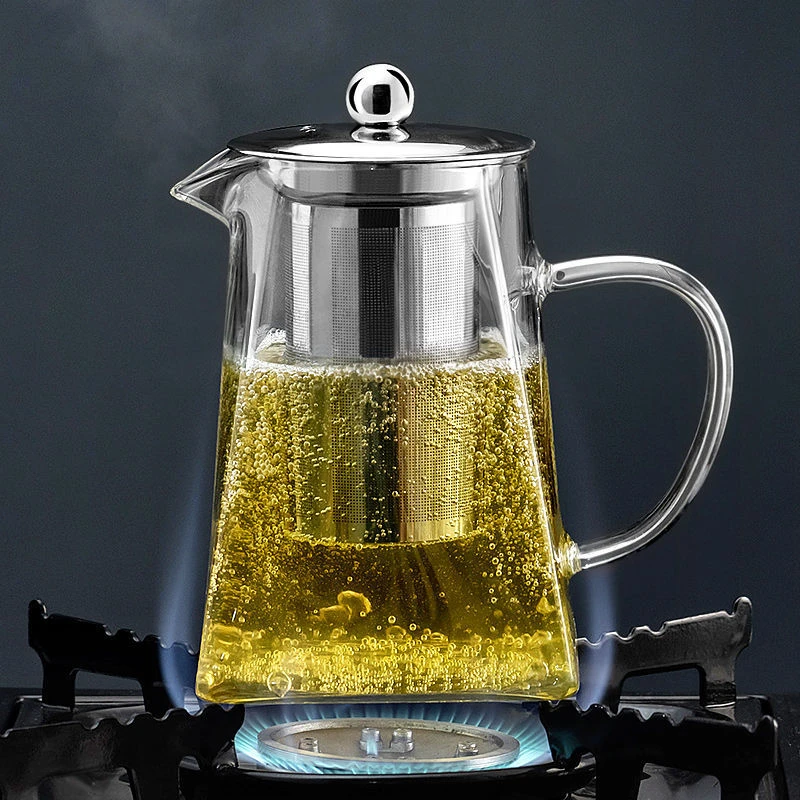 Teaware Transparent Borosilicate Glass Teapot Heat Resistant Large Clear Tea Sets Puer Kettle Home Flower Teapots Dropshipping