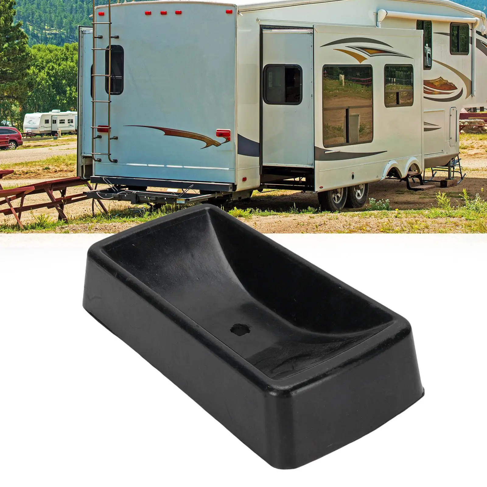 

Jack Wheel Chock Durability, Professional, Premium, Single Wheel Stopper, Stabilizer, Jack Caster Dock for RV Trailers Boat