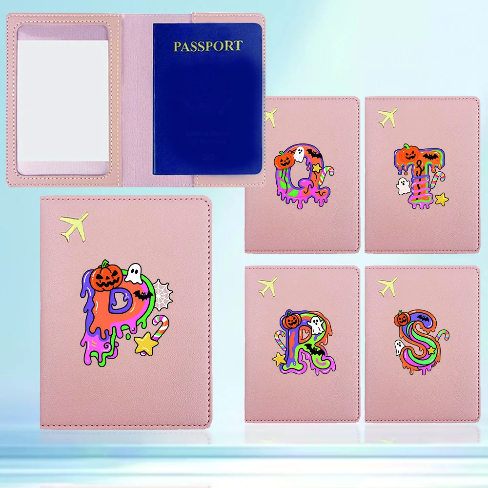

Прочная обложка для паспорта из искусственной кожи, держатель для удостоверений личности, защитный чехол, портативные дорожные аксессуары, унисекс, яркий буквенный узор