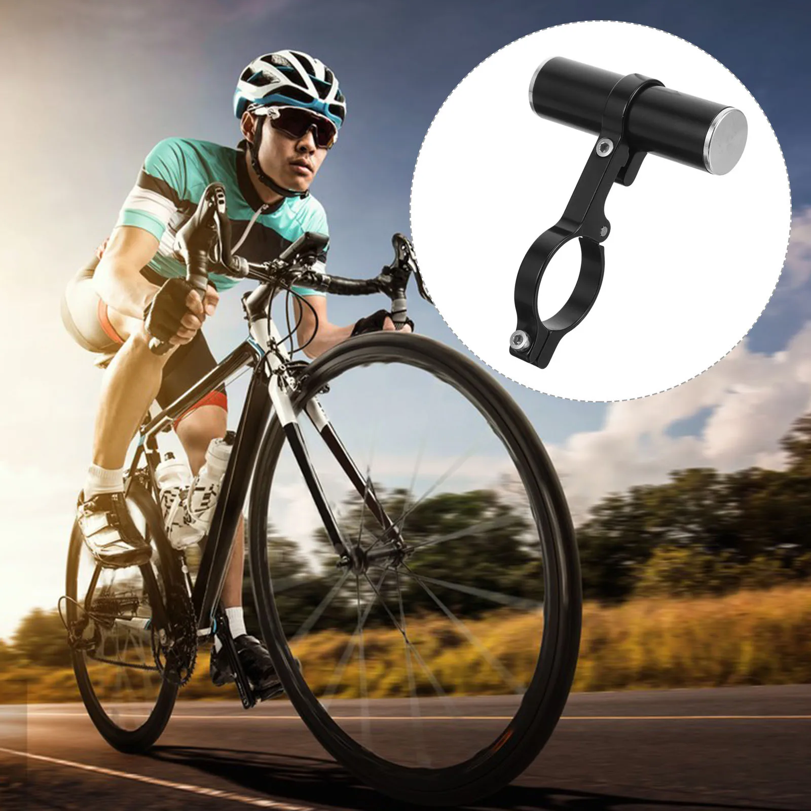 1Set Bike Handlebar Extender Metal Professional Lightweight Extension Bracket for Bicycle Phone Lamp Holder Cycle Accessory