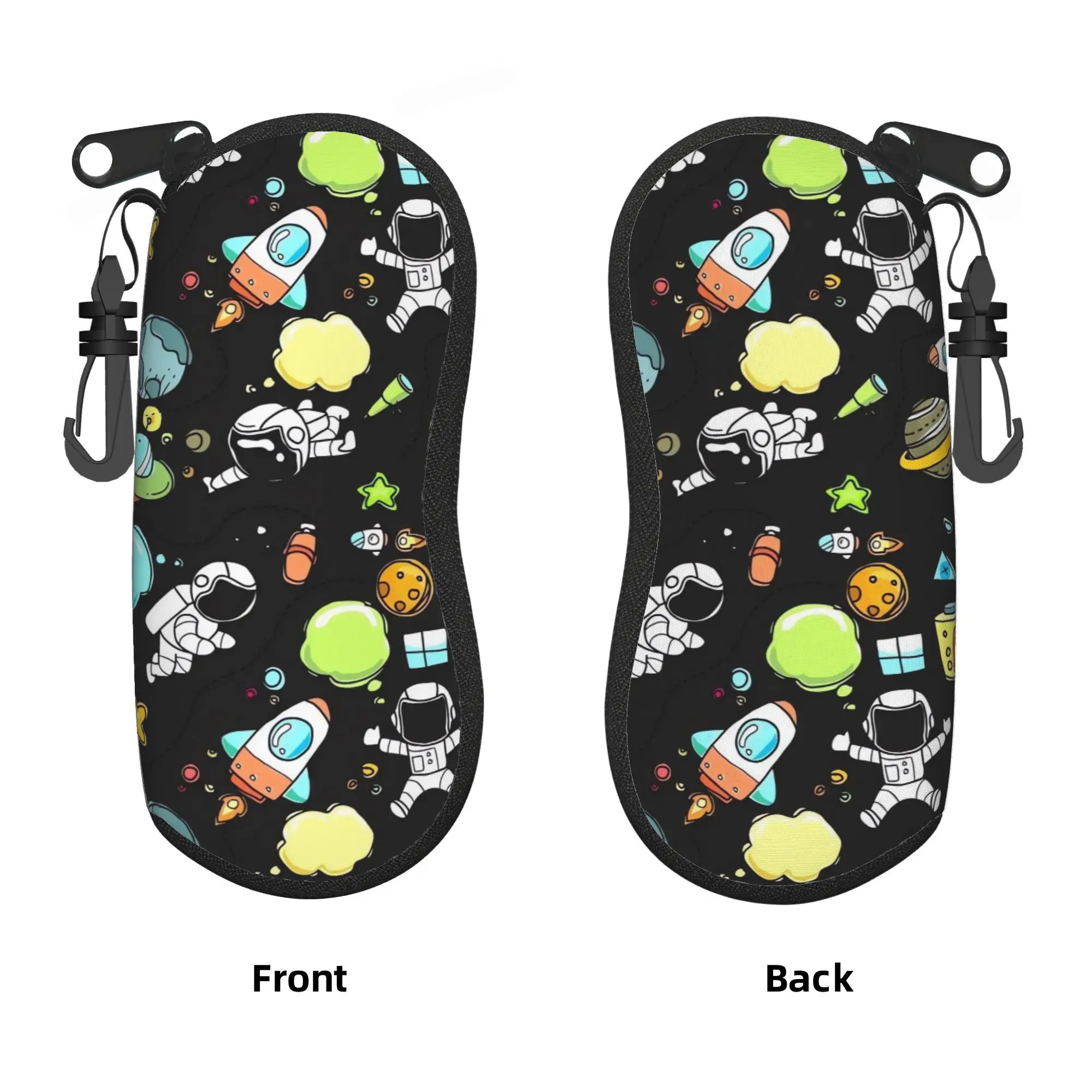 Cute Cartoon Space Astronaut Glasses Case Cover  Custom Sunglasses Case Men Women Travel Eyeglass Cases Cover Cute Eyewear Box