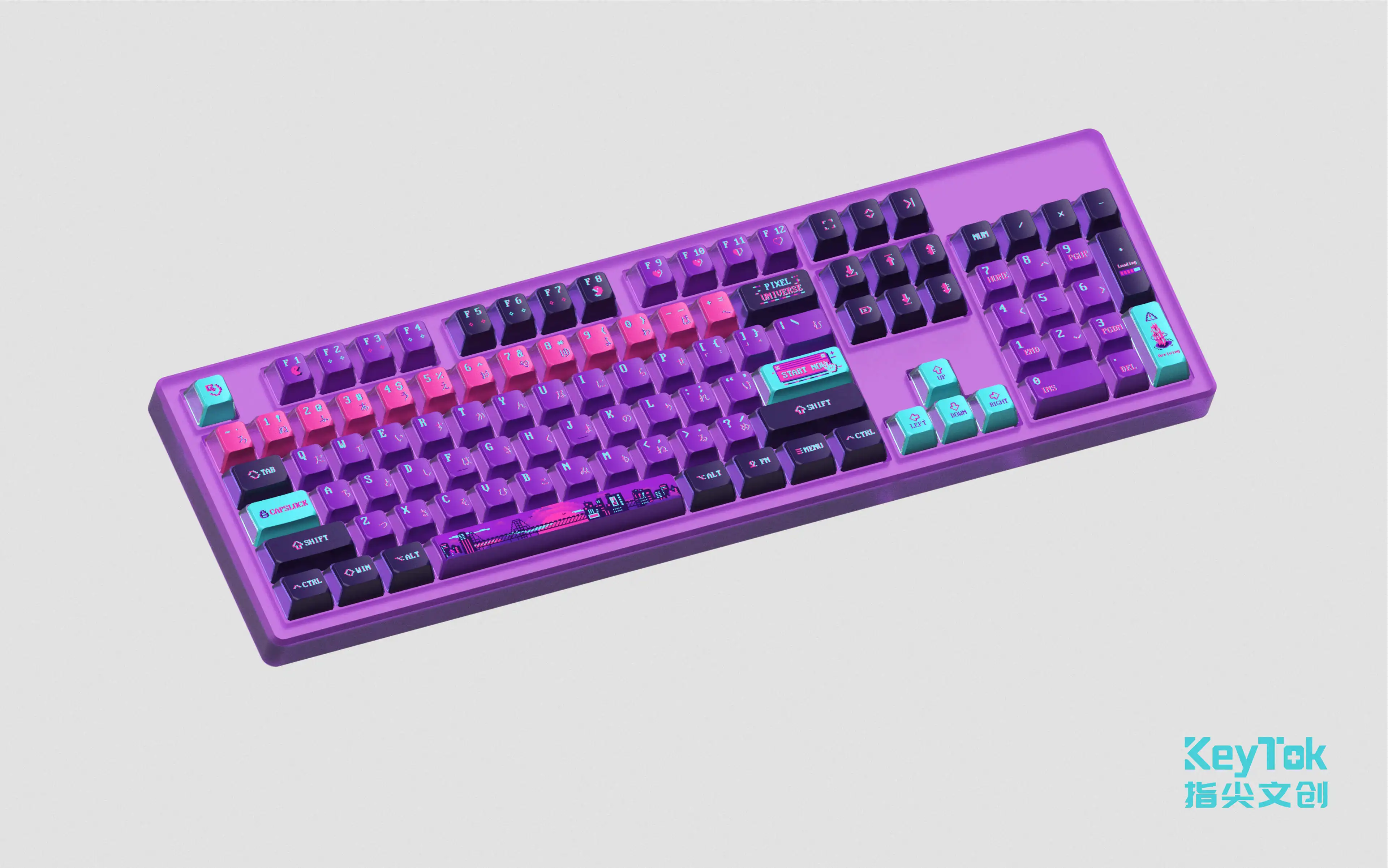 Pixel Universe PBT Sublimation Side Transparent Keycap made68