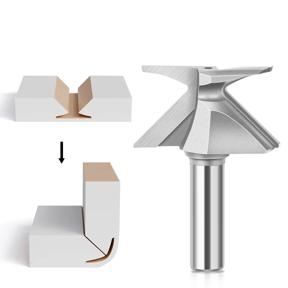 

1/2" 1/4" Shank Arc Bending Integrated Router Bits for Wooden Door Cabinet Forming Circular Bending Grooving Tool Milling Cutter