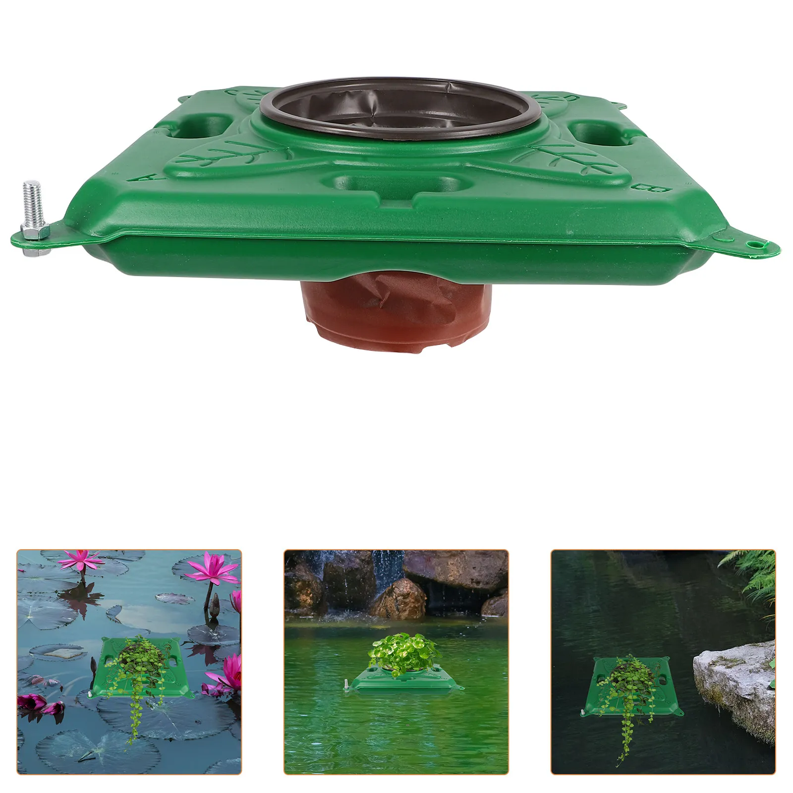 1Set Ecological Floating Pond Planter Floating Island Hydroponic Planting Bed for Water Features Garden Pond Float Decoration