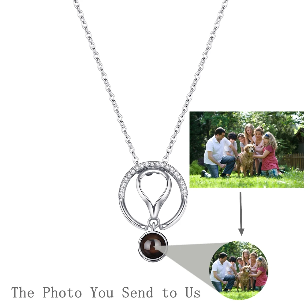 

Ожерелье с фотопроекцией на заказ для женщин, ожерелье с подвеской в виде воздушного шара, персонализированный подарок на день рождения, ювелирные изделия лучшего друга