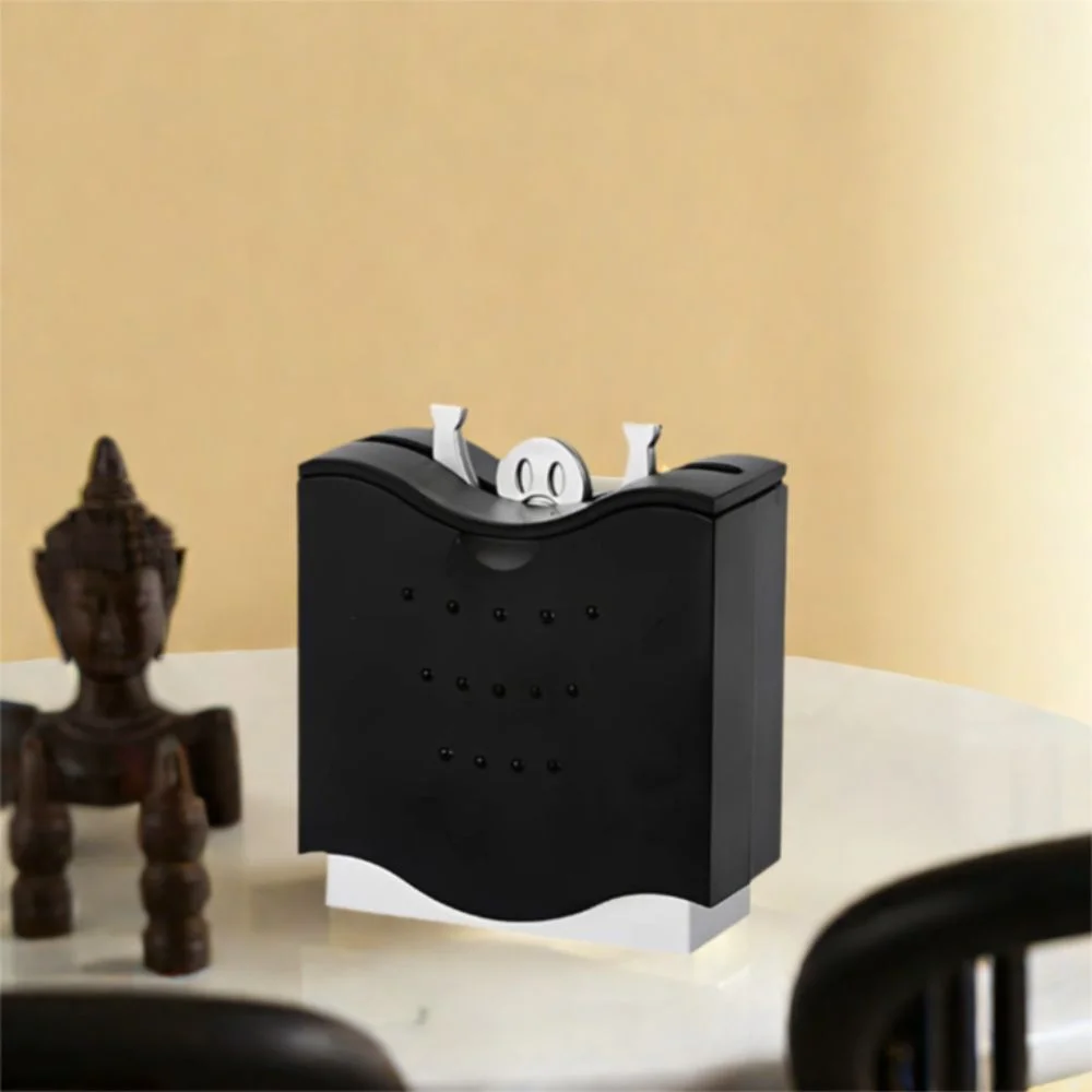 

Funny Weightlifting Posture Hercules Toothpicks Dispenser Semi-automatic Plastic Toothpick Holder Black Toothpick Box Party