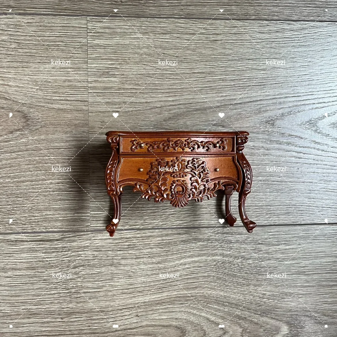 1:12 Poppenhuis Europees Meubilair Decoratieve Miniaturen Scène Mini Gesneden Tafel Stoel Computer Bureau Stoel Meubilair